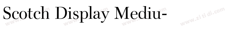 Scotch Display Mediu字体转换